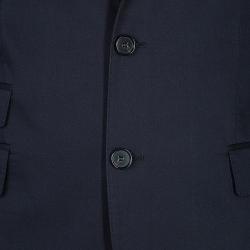 Pre Owned Boss By Hugo Boss Men's Black Cotton Blazer L