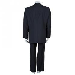 مملوكة مسبقًا Boss by Hugo Boss Men's Grey Wool Suit L