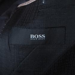 مملوكة مسبقًا Boss by Hugo Boss Men's Grey Wool Suit L