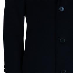 Pre Owned Boss by Hugo Boss Men's Black Cashmere Wool Coat L