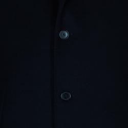 Pre Owned Boss by Hugo Boss Men's Black Cashmere Wool Coat L