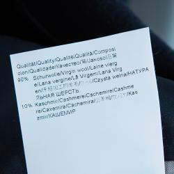 Pre Owned Boss by Hugo Boss Men's Black Cashmere Wool Coat L