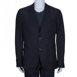 Pre Owned Boss by Hugo Boss Men's Black Pocket Detail Blazer XL