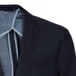 Pre Owned Boss by Hugo Boss Men's Black Pocket Detail Blazer XL