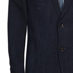 Pre Owned Boss by Hugo Boss Men's Black Pocket Detail Blazer XL