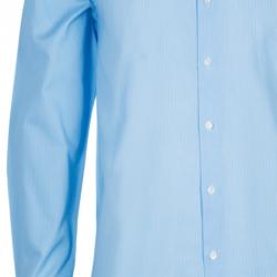 مملوكة مسبقًا Boss by Hugo Boss Men's Light Blue Striped Shirt XL