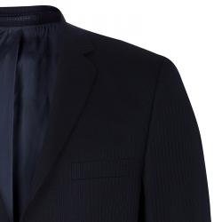 مملوكة مسبقًا Boss by Hugo Boss Men's Black Striped Blazer M