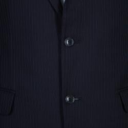 مملوكة مسبقًا Boss by Hugo Boss Men's Black Striped Blazer M