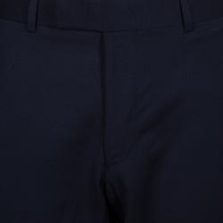 Pre Owned Boss by Hugo Boss Men's Navy Blue Suit L