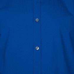 Pre Owned قميص بوس باي هوغو بوس أزرق رجالي L