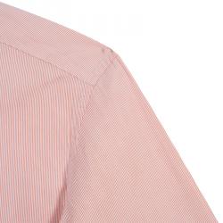 Pre Owned قميص بوس باي هوغو بوس قطن برتقالي مقلم بأكمام طويلة مقاس S