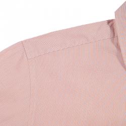 Pre Owned قميص بوس باي هوغو بوس قطن برتقالي مقلم بأكمام طويلة مقاس S