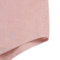 Pre Owned قميص بوس باي هوغو بوس قطن برتقالي مقلم بأكمام طويلة مقاس S