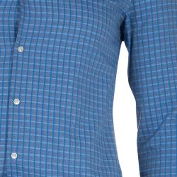 مملوكة مسبقًا قميص بوس باي هوغو بوس مكسم كاروهات أزرق S