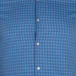 مملوكة مسبقًا قميص بوس باي هوغو بوس مكسم كاروهات أزرق S