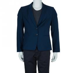 Pre Owned Boss By Hugo Boss Navy Blue Blazer M