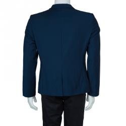 Pre Owned Boss By Hugo Boss Navy Blue Blazer M