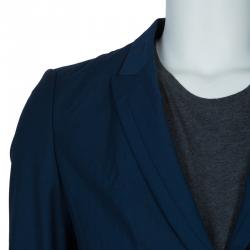 Pre Owned Boss By Hugo Boss Navy Blue Blazer M