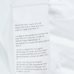 Pre Owned قميص بوس باي هوغو بوس قطن أبيض بأكمام طويلة وأزرار أمامية L