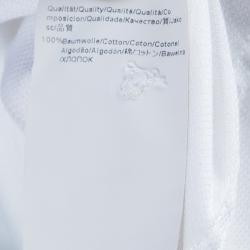 Pre Owned Boss by Hugo Boss Textured White Long Sleeve Buttondown Cotton Shirt L