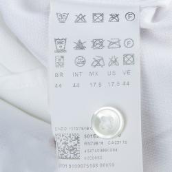Pre Owned Boss by Hugo Boss Textured White Long Sleeve Buttondown Cotton Shirt L