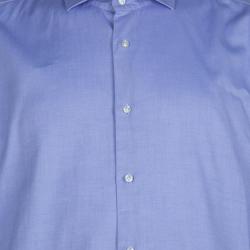Pre Owned Boss by Hugo Boss Blue Long Sleeve Buttondown Cotton Shirt XL
