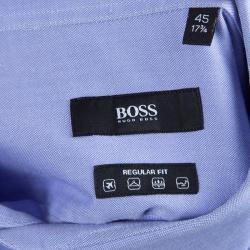 Pre Owned Boss by Hugo Boss Blue Long Sleeve Buttondown Cotton Shirt XL