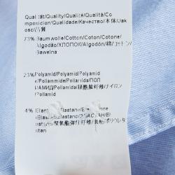 Pre Owned قميص بوس باي هوغو بوس أزرق فاتح بأكمام طويلة وأزرار أمامية XL