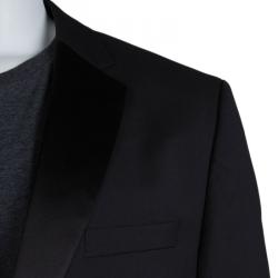 Pre Owned Boss by Hugo Boss Black Wool Tuxedo Suit XXL