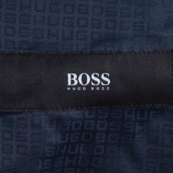 Pre Owned Boss By Hugo Boss Navy Blue Wool Blazer S