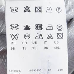 Pre Owned Boss by Hugo Boss Grey Wool Pinstriped Blazer M