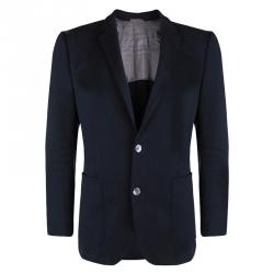 مملوكة مسبقًا Boss By Hugo Boss Navy Blue Textured Hanson Blazer L