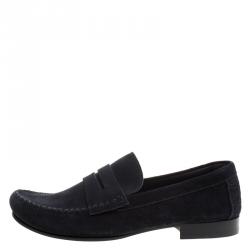 Pre Owned حذاء لوفرز بوتيغا فينيتا بيني سويدي أسود مقاس 43