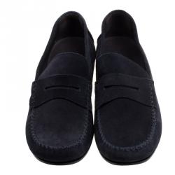 Pre Owned حذاء لوفرز بوتيغا فينيتا بيني سويدي أسود مقاس 43