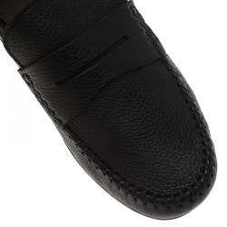 Pre Owned حذاء لوفرز بوتيغا فينيتا أوستن بيني جلد أسود مقاس 41