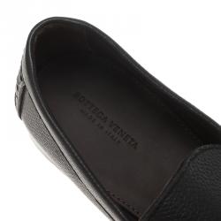 Pre Owned حذاء لوفرز بوتيغا فينيتا أوستن بيني جلد أسود مقاس 41