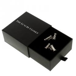 Bottega Veneta Intrecciato Silver Cufflinks