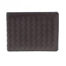 Pre Owned Bottega Veneta Brown Intrecciato Wallet