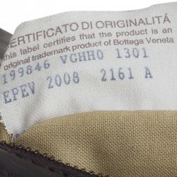 Pre Owned Bottega Veneta Brown Intrecciato Woven Leather Duffel Bag