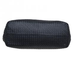 Pre Owned Bottega Veneta Black Intrecciato Woven Leather Tote