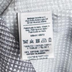 Bottega Veneta Grey Printed Cotton Long Sleeve Button Front Shirt L