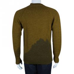 Pre Owned Bottega Veneta Men's Brown Green Knit Sweater M