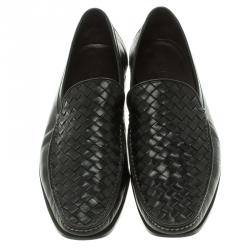 مملوكة مسبقًا حذاء موكاسان بوتيغا فينيتا آنويك جلد أنترشياتو أسود مقاس 42