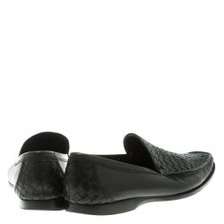 مملوكة مسبقًا حذاء موكاسان بوتيغا فينيتا آنويك جلد أنترشياتو أسود مقاس 42