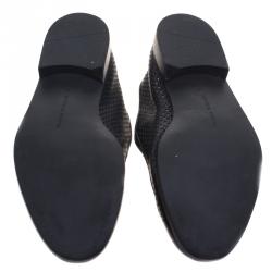مملوكة مسبقًا Bottega Veneta Black Perforated Leather Loafers Size 43