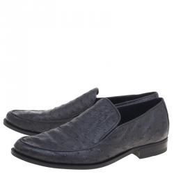 مملوكة مسبقًا حذاء لوفرز بوتيغا فينيتا جلد نعام رصاصي مقاس 43