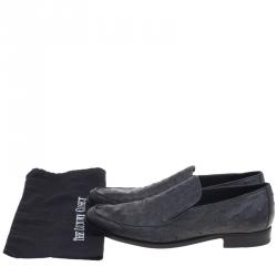 مملوكة مسبقًا حذاء لوفرز بوتيغا فينيتا جلد نعام رصاصي مقاس 43