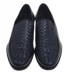 Pre Owned حذاء لوفرز بوتيغا فينيتا جلد أنترشياتو أسود مقاس 43