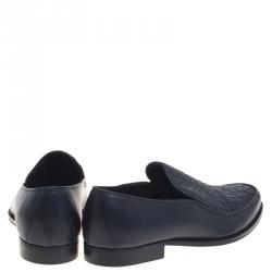 Pre Owned حذاء لوفرز بوتيغا فينيتا جلد أنترشياتو أسود مقاس 43