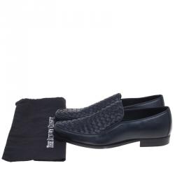 Pre Owned حذاء لوفرز بوتيغا فينيتا جلد أنترشياتو أسود مقاس 43